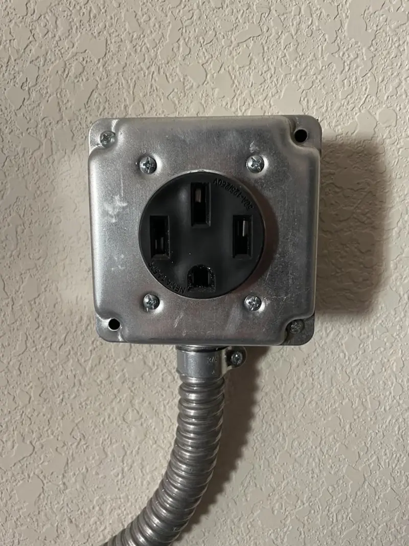 NEMA 14-50 outlet installed for Electrical Panel Upgrade in Wellington